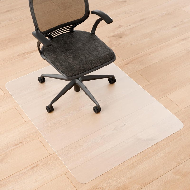 Naturei Office Chair Mat for Hard Floors- 48" x 36", Desk Floor Mat for Rolling Chairs, Clear Plastic Chair Mat, Easy Glide, Under Desk Floor Protector for Home and Office Use - Image 1